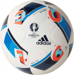 Futbalová lopta (lopta na futbal) Adidas Beau Jeu Euro 16 Top Glider | Biela - modrá | veľkosť 5
