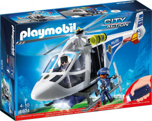 Playmobil 6874 Policajná helikoptéra s LED reflektorom č.1