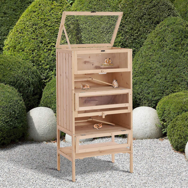 Drevená klietka pre hlodavce 60 x 40 x 120 cm