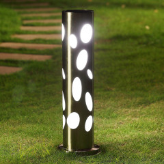 Záhradná solárna lampa 12 LED | strieborná č.2