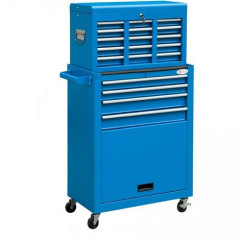 Dielenský vozík na náradie so 13 zásuvkami | modrý č.1