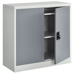 Kancelárska skriňa 90 x 90 cm kovová | šedá č.2