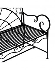 Záhradná kovová lavička | antik čierna č.3