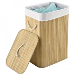Bambusový kôš na bielizeň s vekom 72 L | prírodný č.3