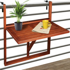 Závesný balkónový stolík | akáciové drevo č.1