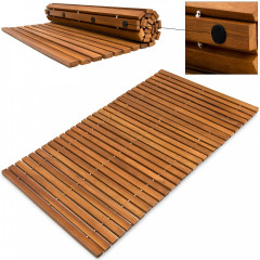 Drevená kúpeľňová podložka 80 x 50 cm | akáciové drevo č.2