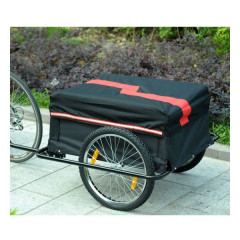 Prívesný ťažný vozík za bicykel | čierno-červený č.3