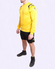 Uhlsport žltý dres s čiernymi kraťasmi veľ. M č.2