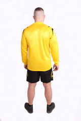 Uhlsport žltý dres s čiernymi kraťasmi veľ. M č.3