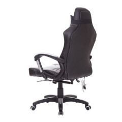 Kancelárska herná stolička s masážnou funkciou a vyhrievaním Lana | čierno - biela č.2