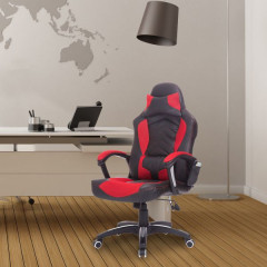Kancelárska herná stolička s masážnou funkciou a vyhrievaním Lana | čierno - červená č.2