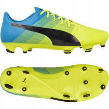 Kopačky lisovky Puma evoPOWER 2.3 FG 10352801 | Yellow-Black-atmc blue | veľkosť 44,5 (US 11 / UK 10) č.1