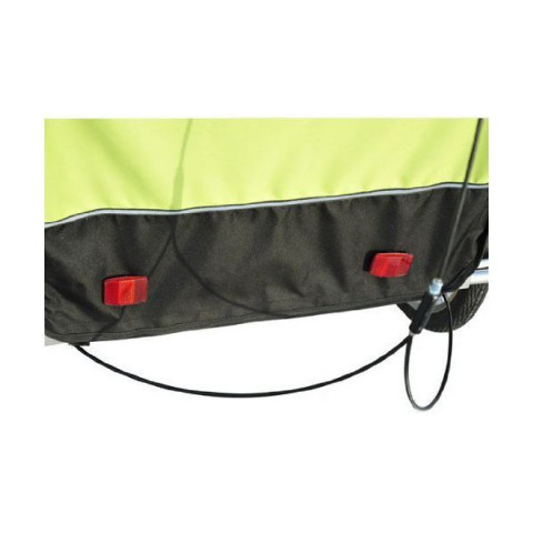 Prívesný vozík za bicykel pre 2 deti Jogger 2v1 | zeleno - čierny č.9