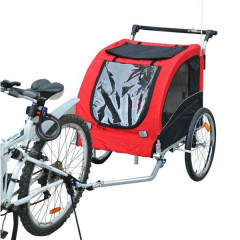 Prívesný vozík za bicykel pre psa 2v1 | červeno - čierny č.2