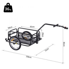 Prívesný nákladný vozík za bicykel | čierny č.3