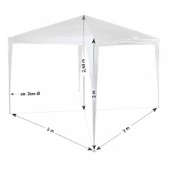 Záhradný altánok nožnicový 3x3m | biely č.3