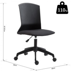 Kancelárska stolička | čierna č.3