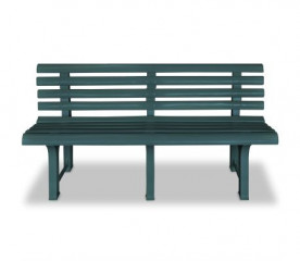 Záhradná plastová lavička - zelená | 145 cm x 49 cm x 74 cm č.2