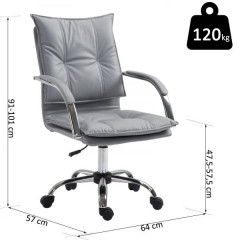 Kancelárska stolička Olaf | šedá č.2