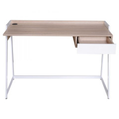 Počítačový stôl 120 x 60 x 80 cm | biely + dub č.3