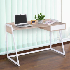 Počítačový stôl 120 x 60 x 80 cm | biely + dub č.2