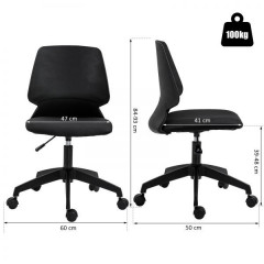 Dizajnová kancelárska stolička Luna | čierna č.2
