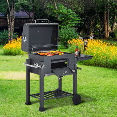 Multifunkčný záhradný BBQ gril z nerezovej ocele | 115 x 56 x 108 cm č.2