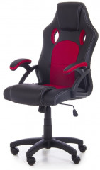 Kancelárska stolička Racing dizajn | vínovo-čierna č.3