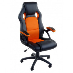 Kancelárska stolička Racing dizajn | oranžovo-čierna č.1