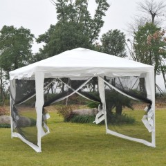 Záhradný párty stan 4 x 3 m s bočnicami (moskytiéry) | biely č.3