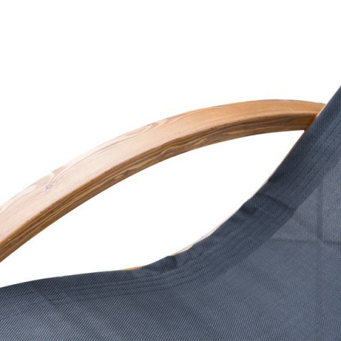 Záhradné lehátko zo smrekovcového dreva | čierne č.4