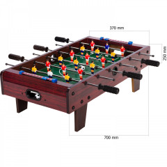 Mini stolný futbal futbalček s nožičkami 70x37x25 cm | tmavo hnedý č.3