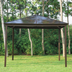 Luxusný záhradný altánok s polykarbonátovou strechou 3 x 3 m | béžový č.3