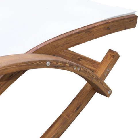 Záhradné Hojdacie lehátko zo smrekovcového dreva | biele č.7