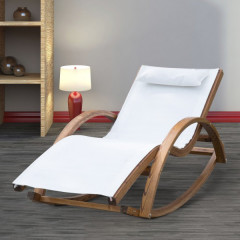 Záhradné Hojdacie lehátko zo smrekovcového dreva | biele č.1