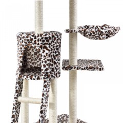 Škrabadlo pre mačky 138x55x35 cm | leopardí vzor č.3