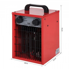 Elektrický ohrievač s ventilátorom | červená č.2