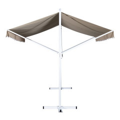 Voľne stojaca markíza so sklopnými ramenami - 2,95 x 2,94 x 2,5 m | béžová č.3
