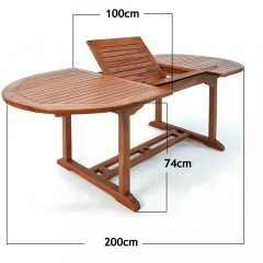Záhradný stôl Vanamo | eukalyptové drevo č.2