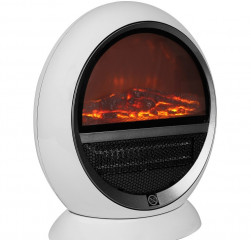 Elektrický ohrievač s imitáciou ohňa 1500 W | biela