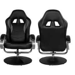 Kancelárska stolička GT Relax Racer s podnožkou | čierna č.2