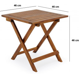 Záhradný odkladací stolík | masívne akáciové drevo č.3