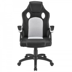 Kancelárska stolička Racing dizajn | bielo-čierna č.1