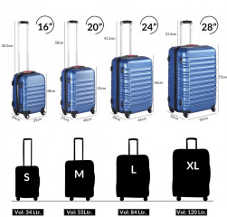 Súprava cestovnej batožiny 4 kusy | modrá č.2