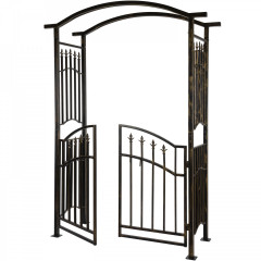 Záhradný oblúk na ruže s bránou | 207 x 130 x 50 cm č.2