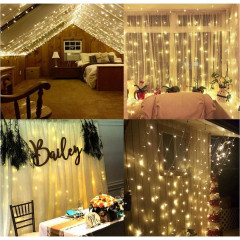 Vianočná LED opona 3x3 m | teplá biela 300 LED č.2