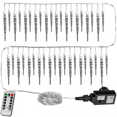 Vianočná LED reťaz s rampouchy 5,5 m | studená biela 40 LED diód č.2