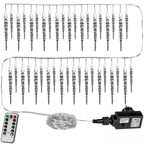 Vianočná LED reťaz s rampouchy 5,5 m | studená biela 40 LED diód č.2