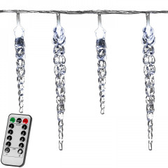 Vianočná LED reťaz s rampouchy 5,5 m | studená biela 40 LED diód č.1