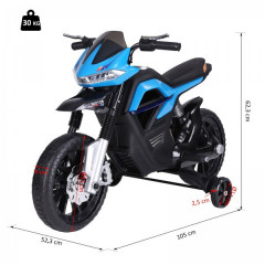 Detská elektrická motorka 105 x 52,3 x 62,3 cm | modro-čierna č.2